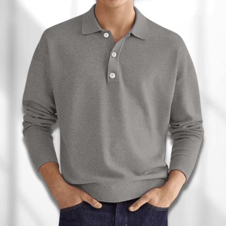 W&W Mode | Langärmeliger Poloshirt Für Herren