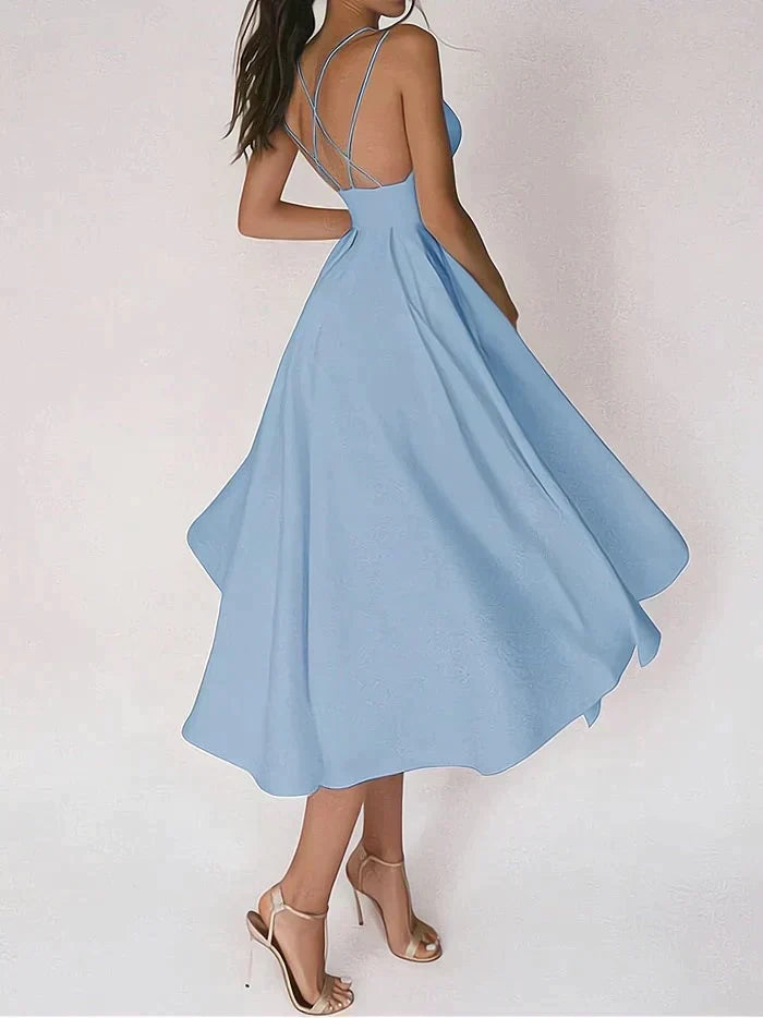 WW | Elegantes Kleid mit V-Ausschnitt Schöner Stil