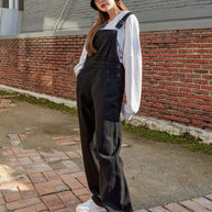 WW | Schräge Tasche Denim Latzhose ohne Sweatshirt