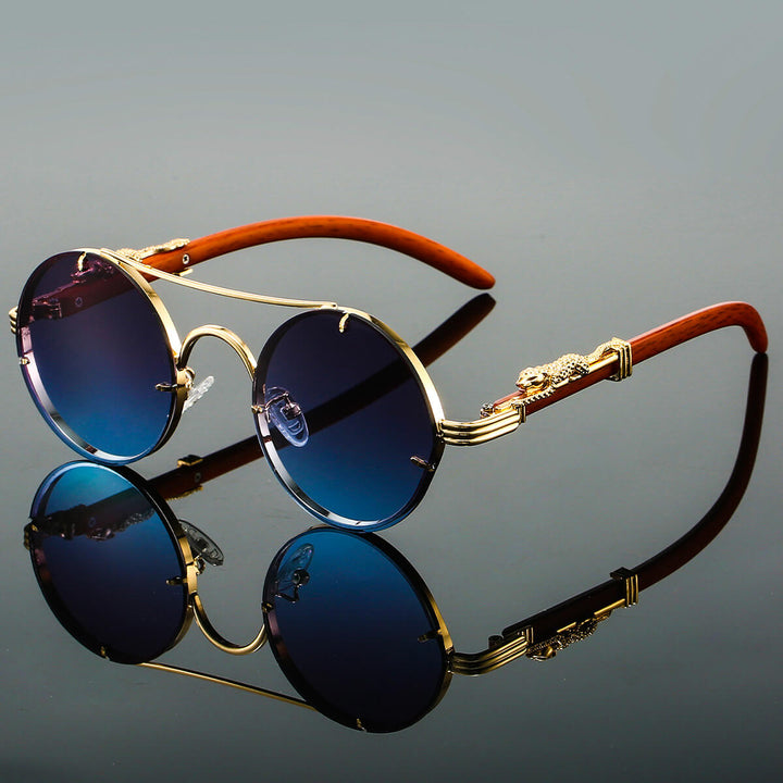 W&W Mode | Ovale Retro Sonnenbrille Aus Metall