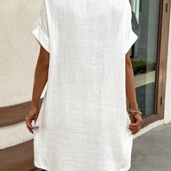 WW | Schick Casual Stil Leinenkleid