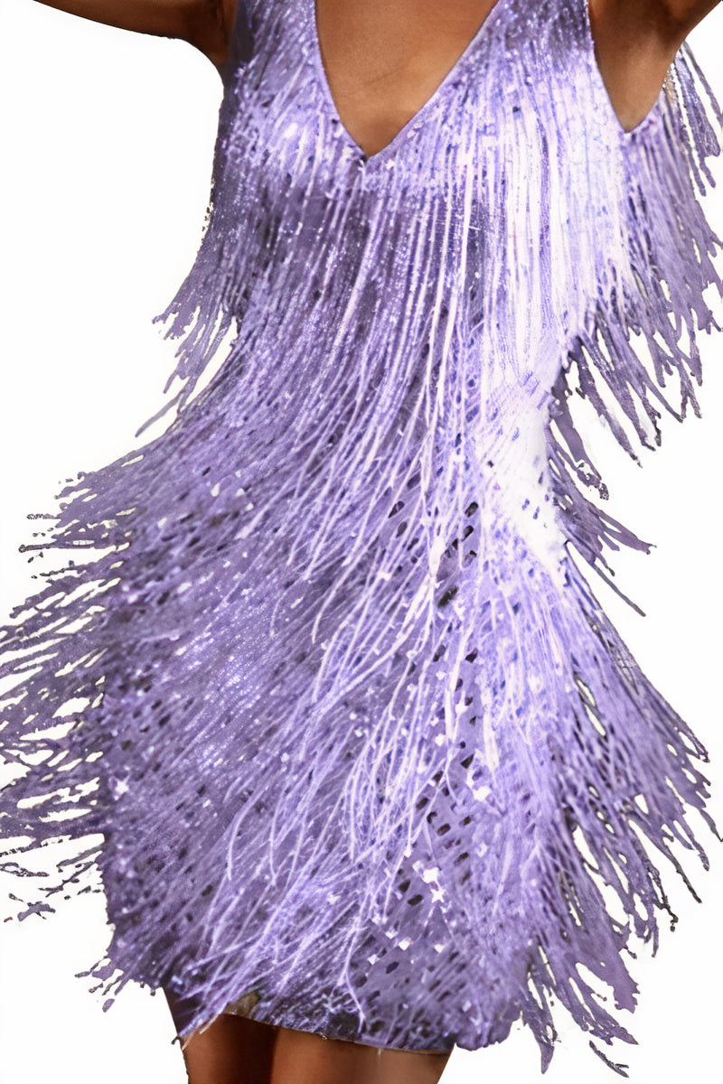 W&W Mode | Iriserende Quasten Kleid