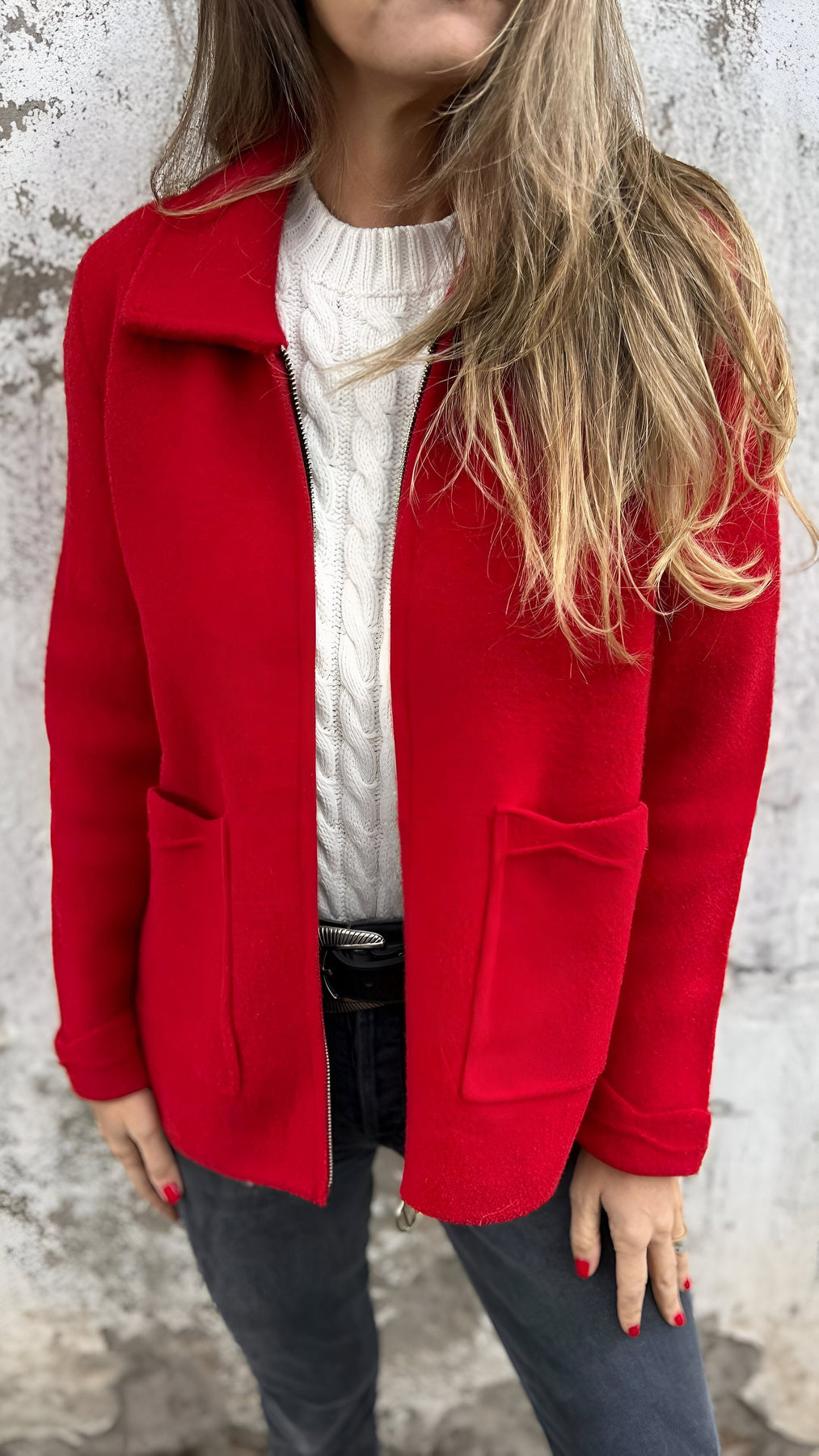 W&W Mode | Bequeme Langärmelig Reißverschluss Jacke mit Taschen