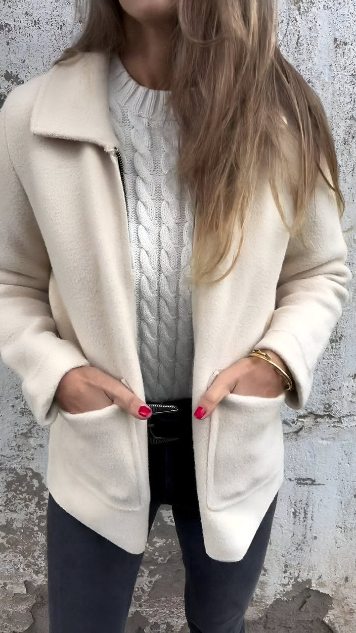 W&W Mode | Bequeme Langärmelig Reißverschluss Jacke mit Taschen