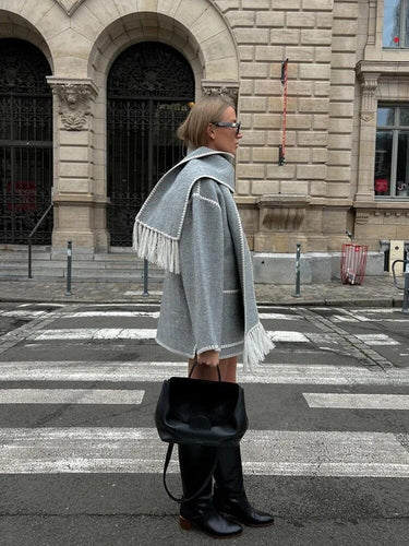 W&W Mode | Luxe Jacke Mit Schal