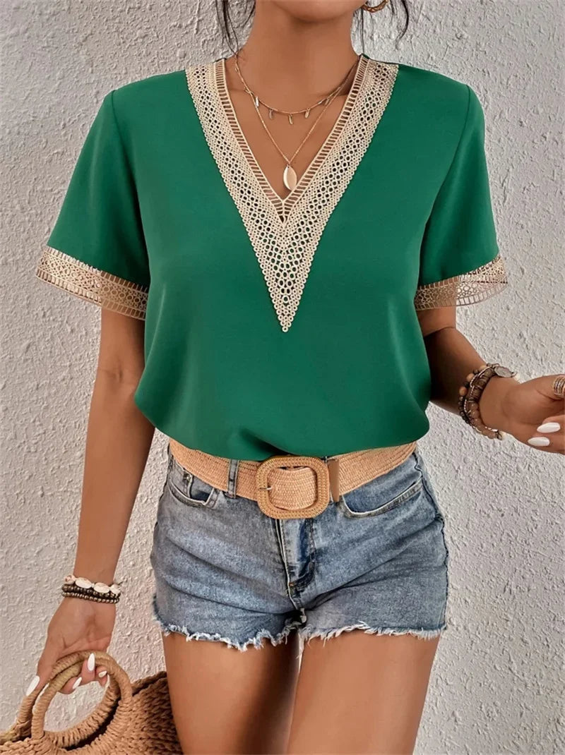 WW | V-Ausschnitt-Top im eleganten Stil