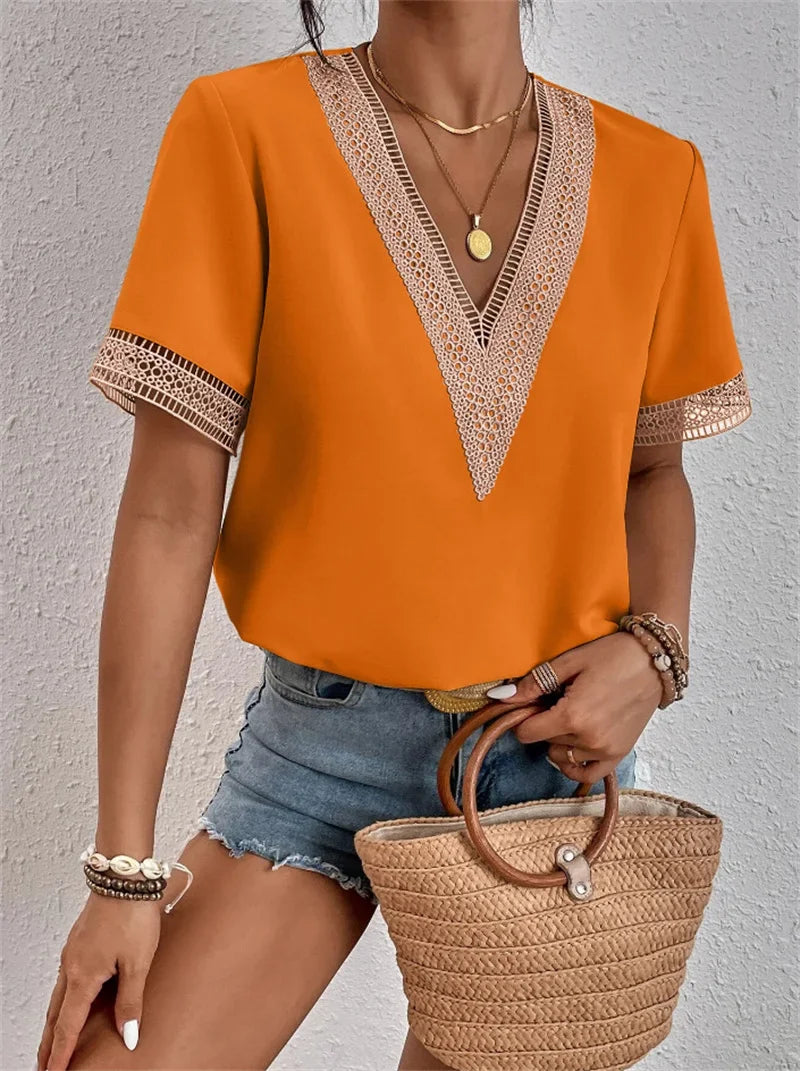 WW | V-Ausschnitt-Top im eleganten Stil