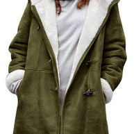 Lässiger mit Fleece gefütterter Mantel mit Kapuze