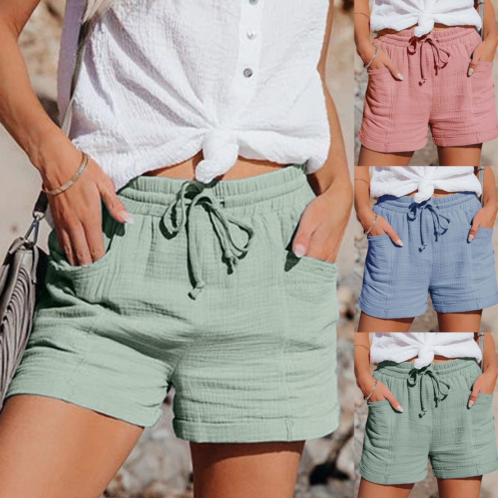 WW | Damen Kurze Hose Mit Kordelzug