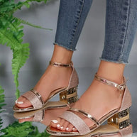 WW | Sandalen mit Pailletten Verzierungen für Damen