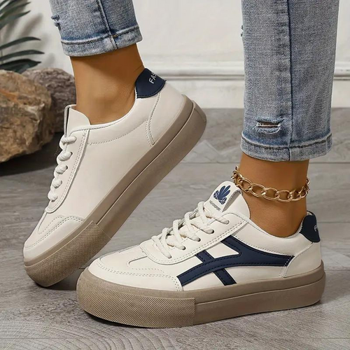 WW | Damenschuhe, Dicke Sohle, Schnürschuhe, Niedrig Top Sneakers, Skate Schuhe