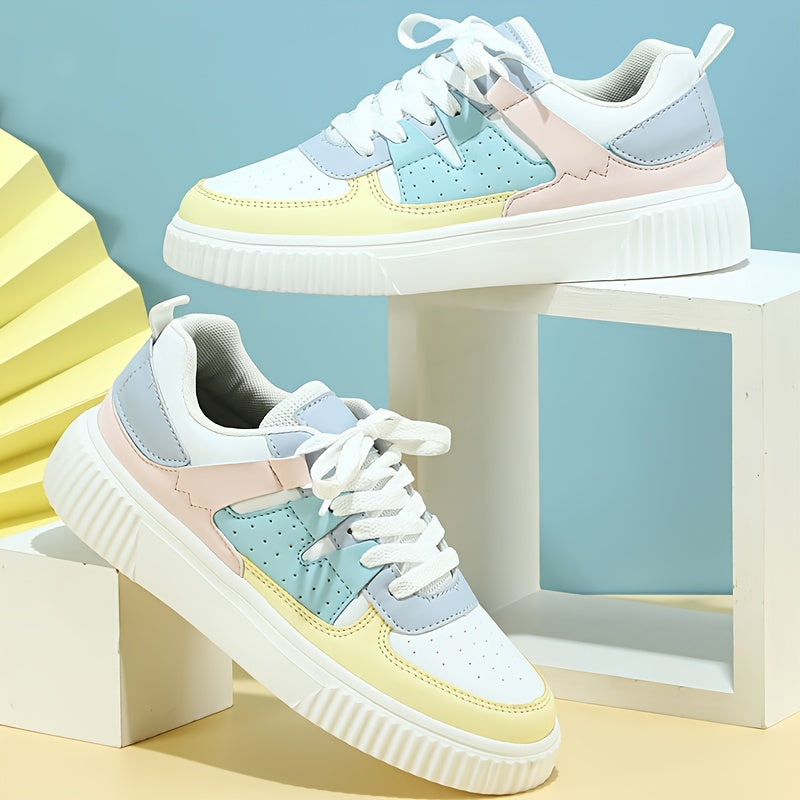 WW | Farbblock Schnürschuhe Skateschuhe Freizeit Sneakers