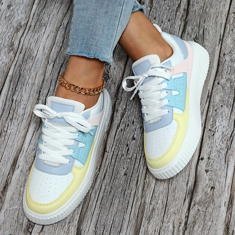 WW | Farbblock Schnürschuhe Skateschuhe Freizeit Sneakers