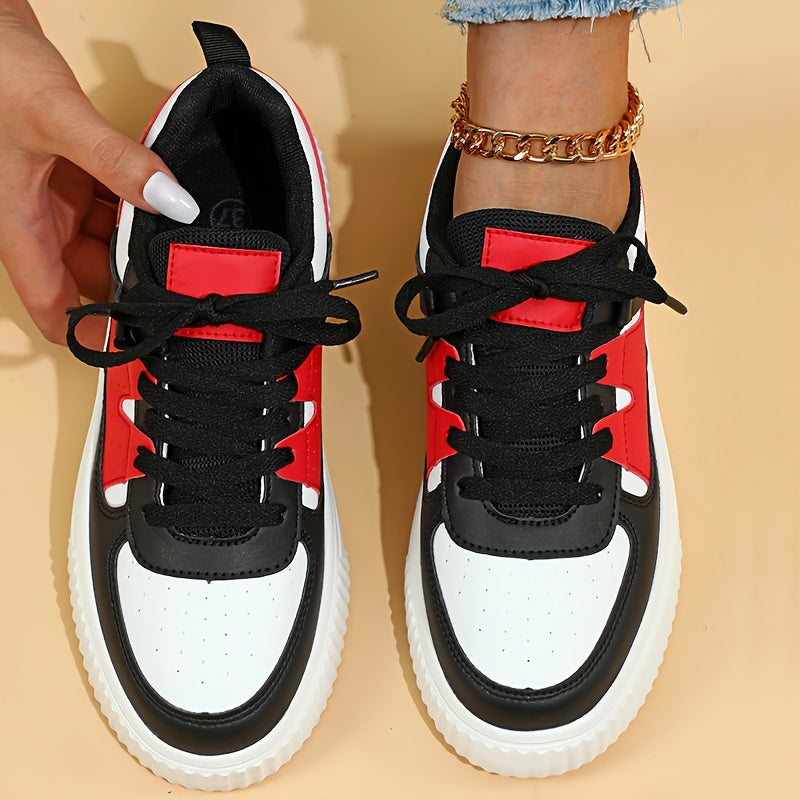 WW | Farbblock Schnürschuhe Skateschuhe Freizeit Sneakers