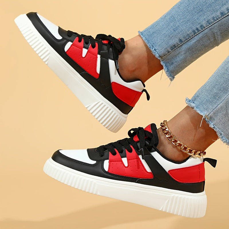 WW | Farbblock Schnürschuhe Skateschuhe Freizeit Sneakers