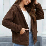 WW | Freizeit Winter Kapuzenjacke mit Reißverschluss für Frauen