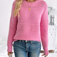 WW | Jacke - stilvolle dunkelrosa Damenpullover