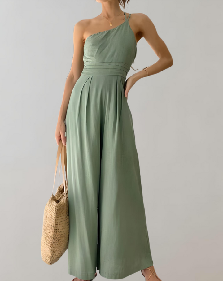 W&W Mode | Eleganter Jumpsuit mit Asymmetrischem Träger