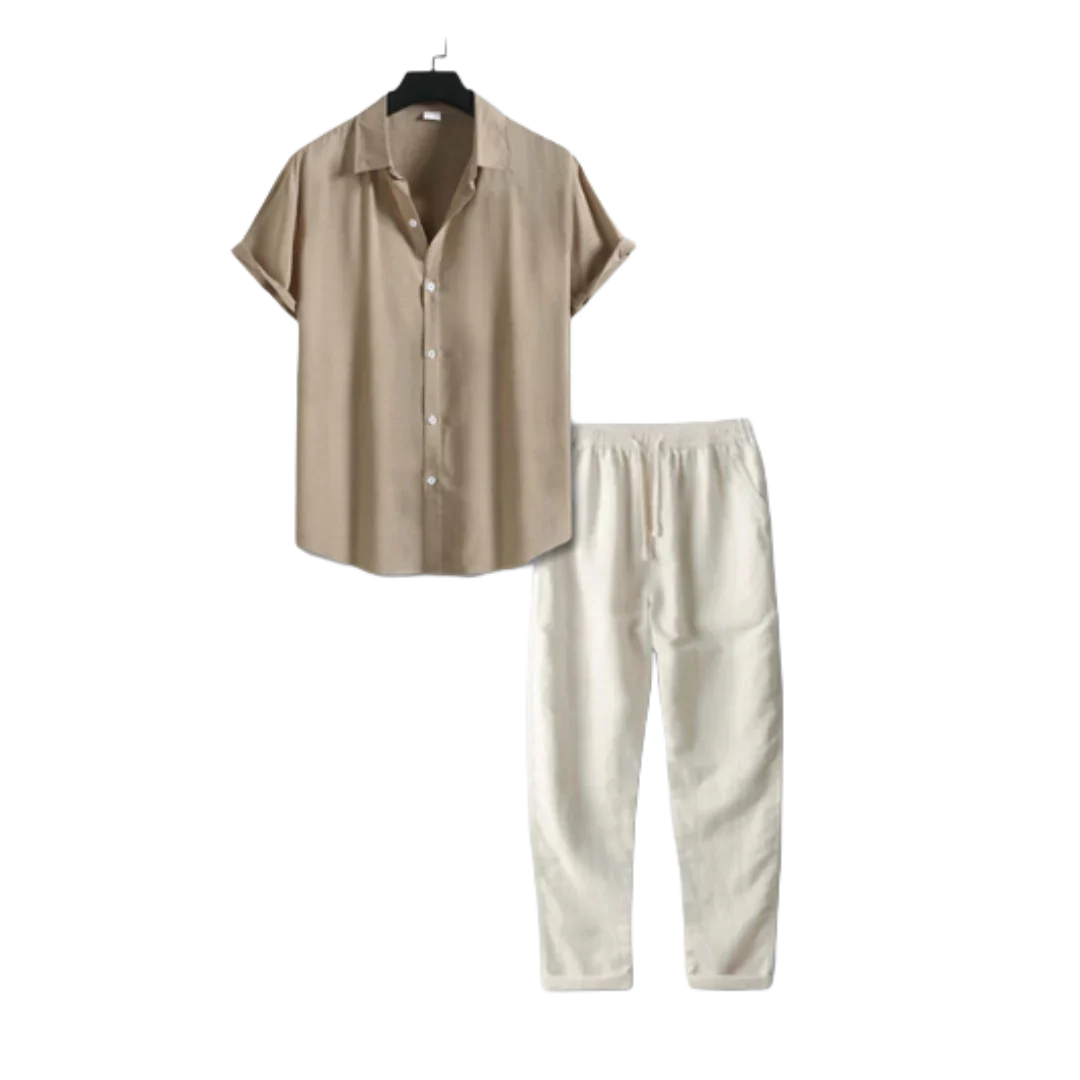 WW Linen Outfit Set - Lässige - Florenz bei Nacht