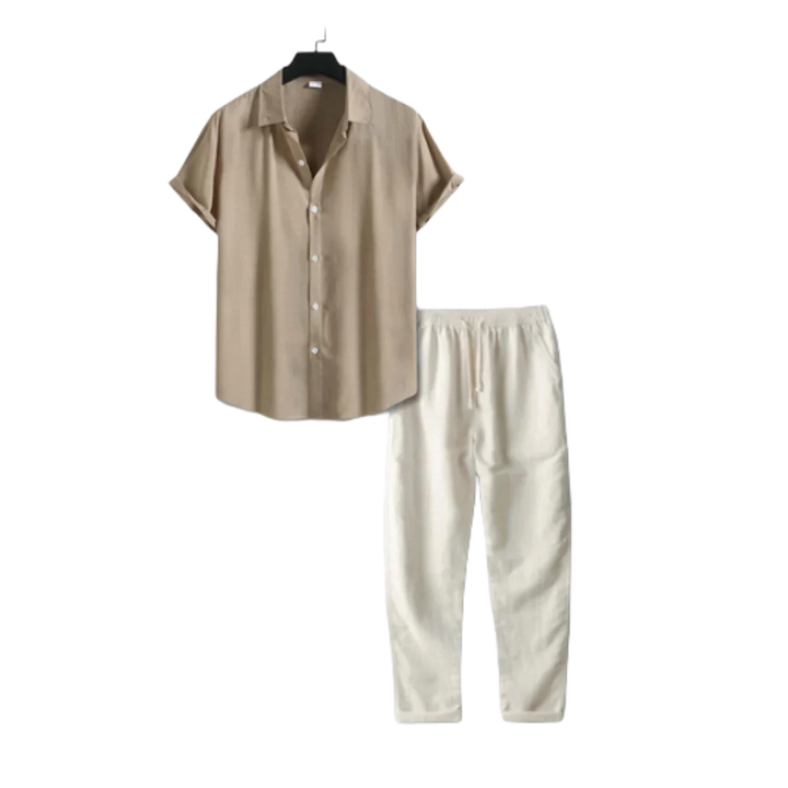 W&W Mode Linen Outfit Set - Lässige - Florenz bei Nacht