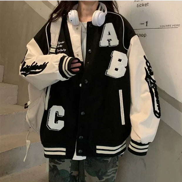 WW | Damen Vintage Bomber Baseballjacke Plus-Size