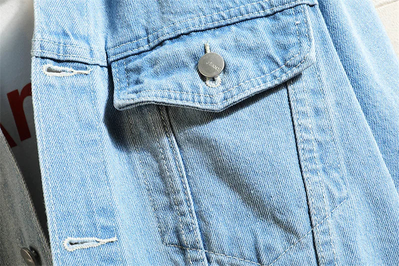 WW | Abnehmbarer Denim Jacke Mit Kapuze Für Männer