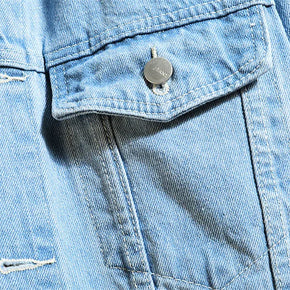 WW | Abnehmbarer Denim Jacke Mit Kapuze Für Männer