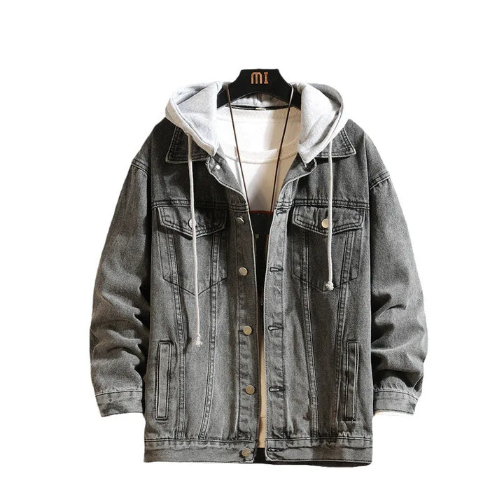 W&W Mode | Abnehmbarer Denim Jacke Mit Kapuze Für Männer
