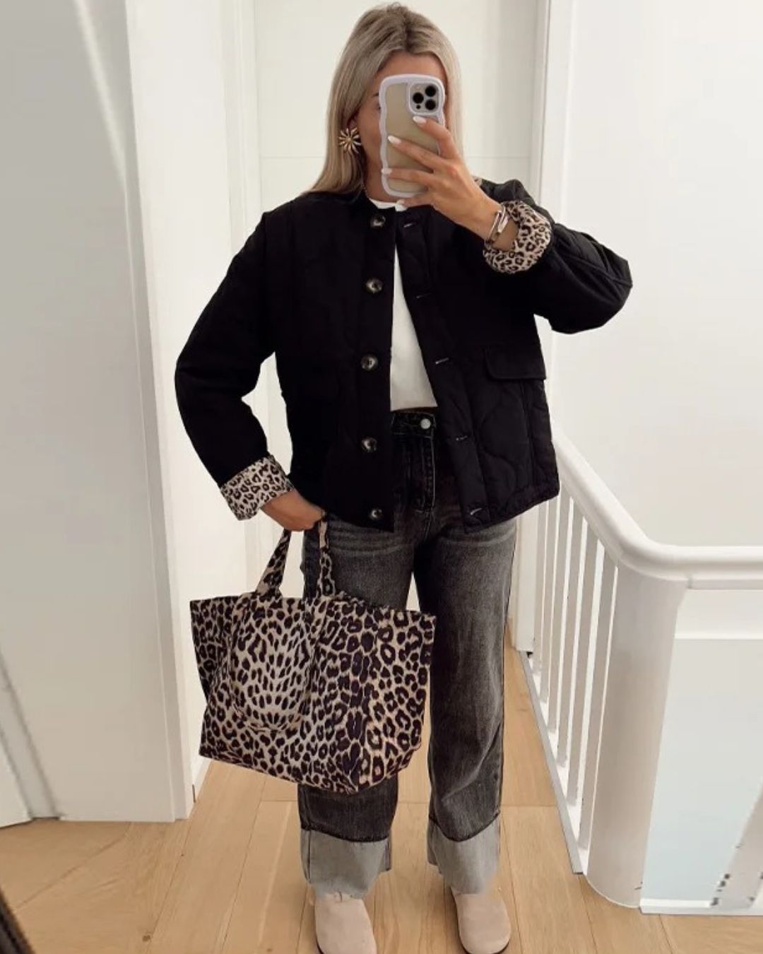 W&W Mode | Trendy Jacke mit Leopardenfutter