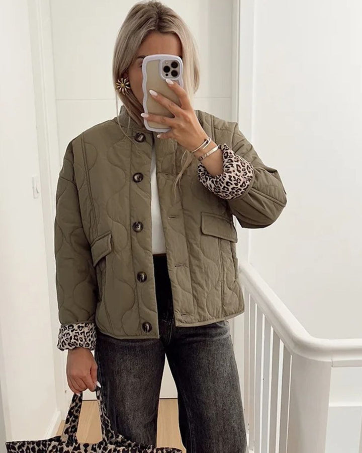 W&W Mode | Trendy Jacke mit Leopardenfutter