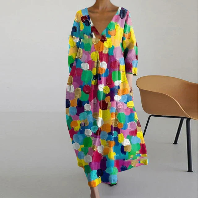 WW | Elegantes, Farbige Sommerkleid mit Print