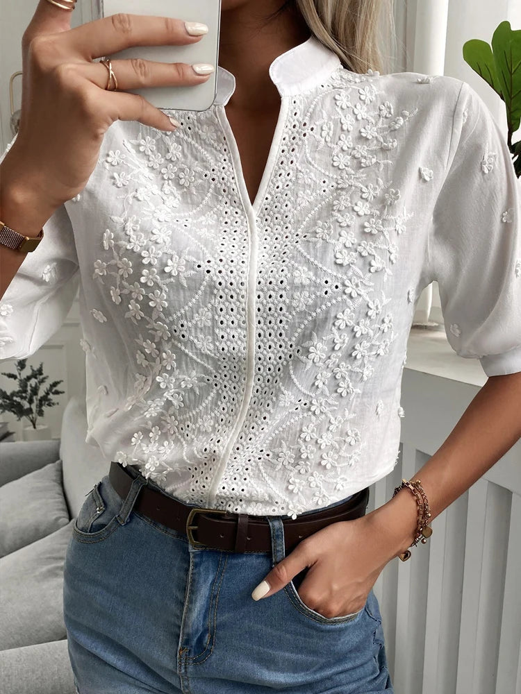 W&W Mode | Elegantes Top Mit V-Ausschnitt