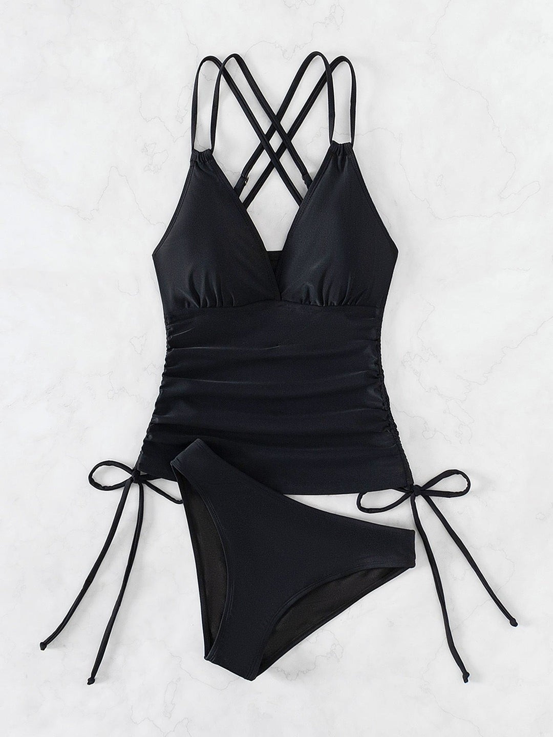 W&W Mode Tankini-Badeanzug mit überkreuzten Trägern