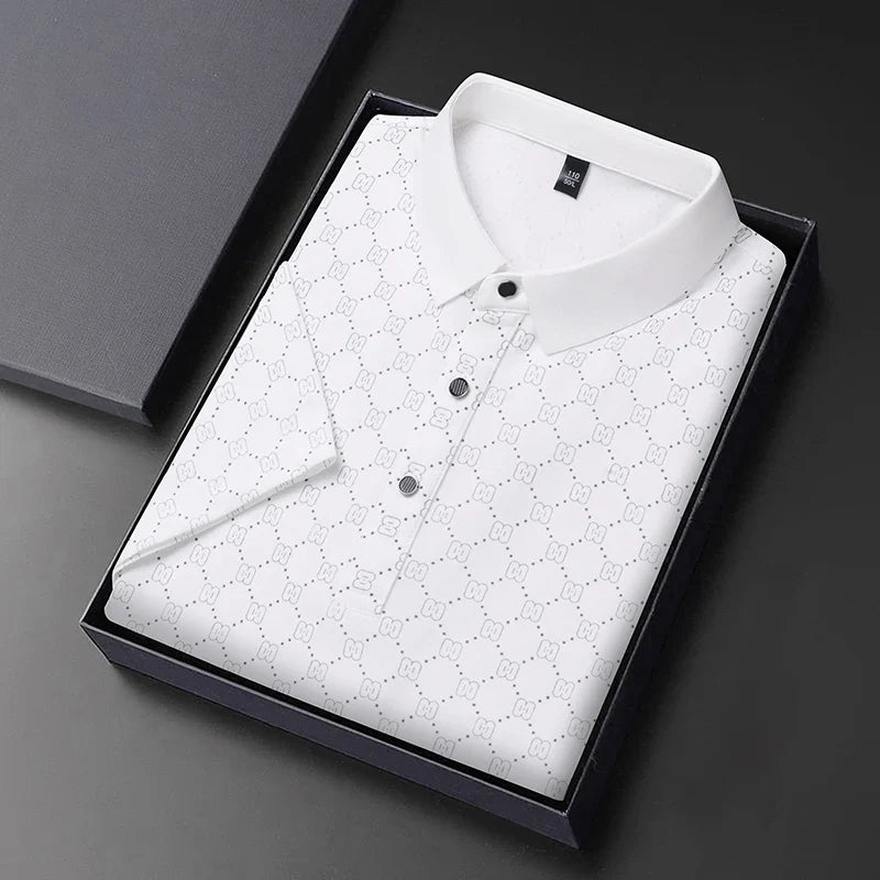 WW | Herren Business Lässig Poloshirt Mit Kurzen Ärmeln