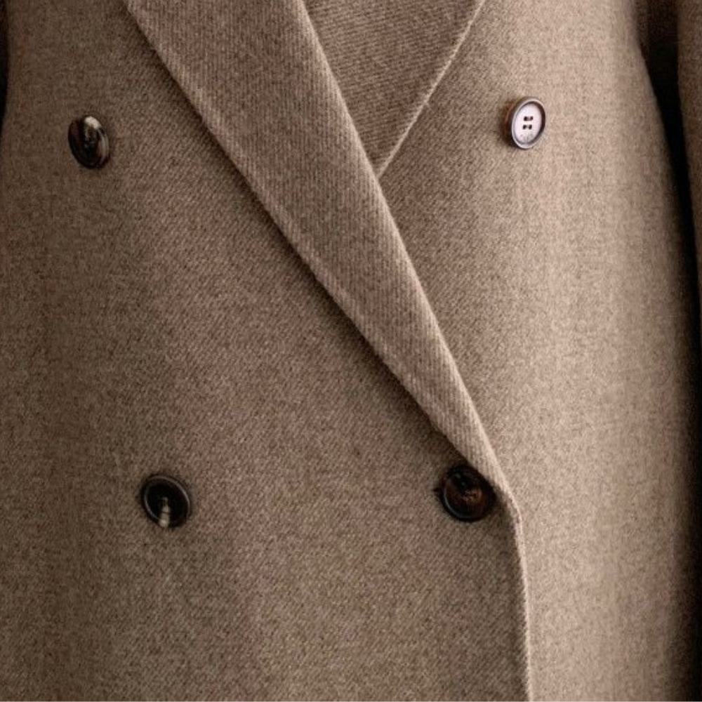 WW | Luxus Lange Damenjacke Mit Knöpfen