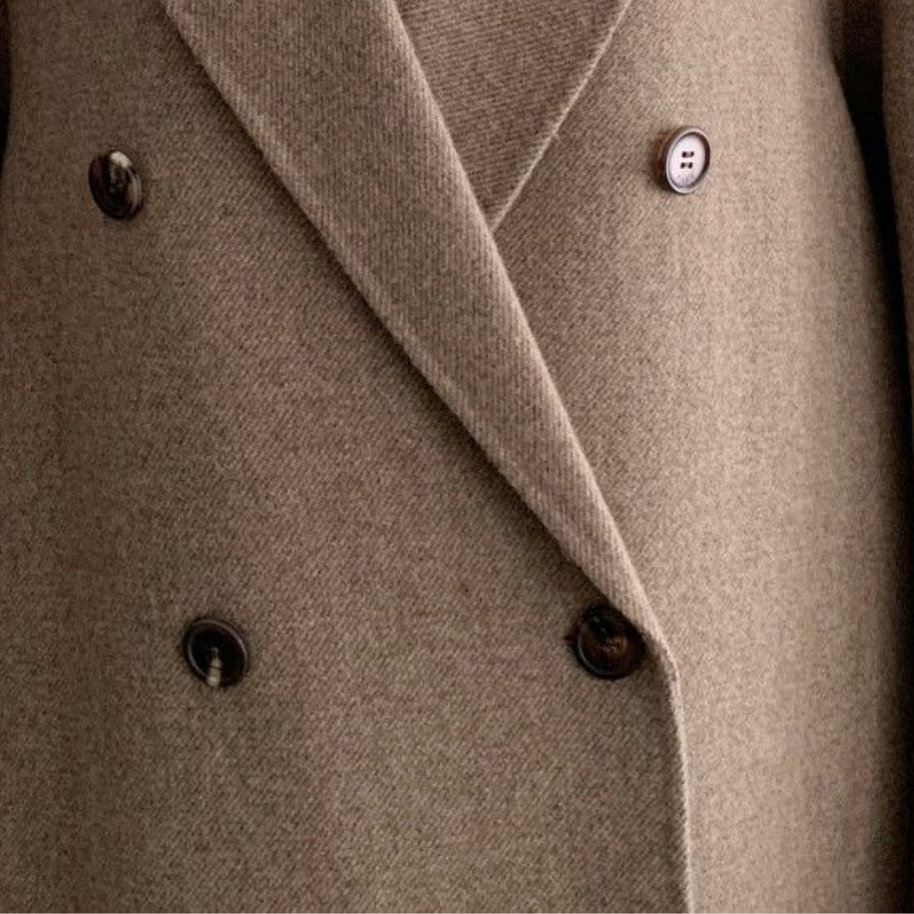 WW | Luxus Lange Damenjacke Mit Knöpfen