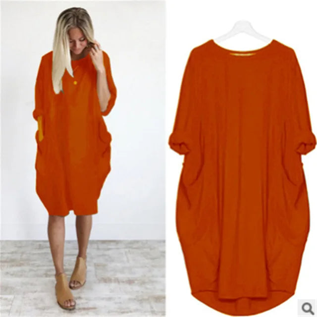 WW | Bequemes Kleid Mit Taschen