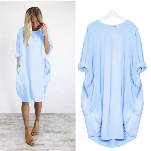 WW | Bequemes Kleid Mit Taschen