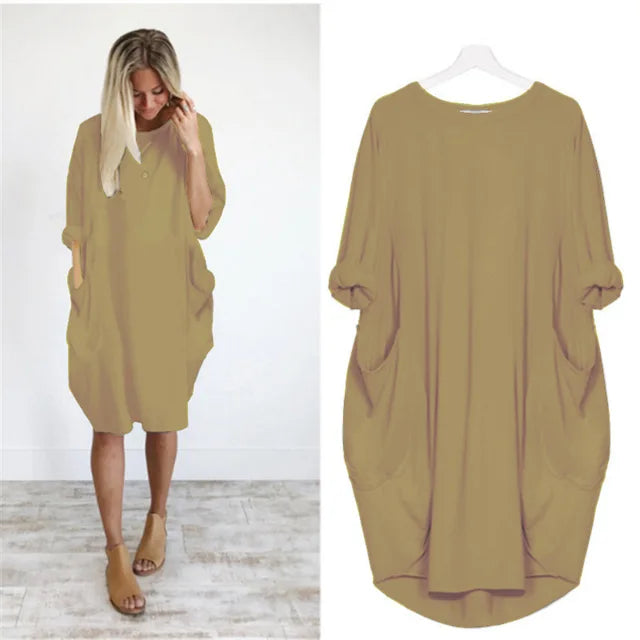 WW | Bequemes Kleid Mit Taschen