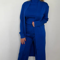 WW | Damen Luxus 3 Teiliges Strick Co Ord Satz Weich & Dehnbar