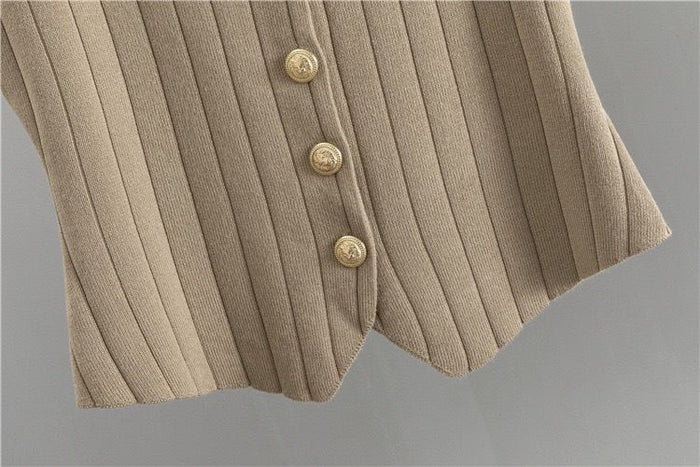 W&W Mode | Elegantes Strickweste- Mit Cardigan- Und Hosen-Set
