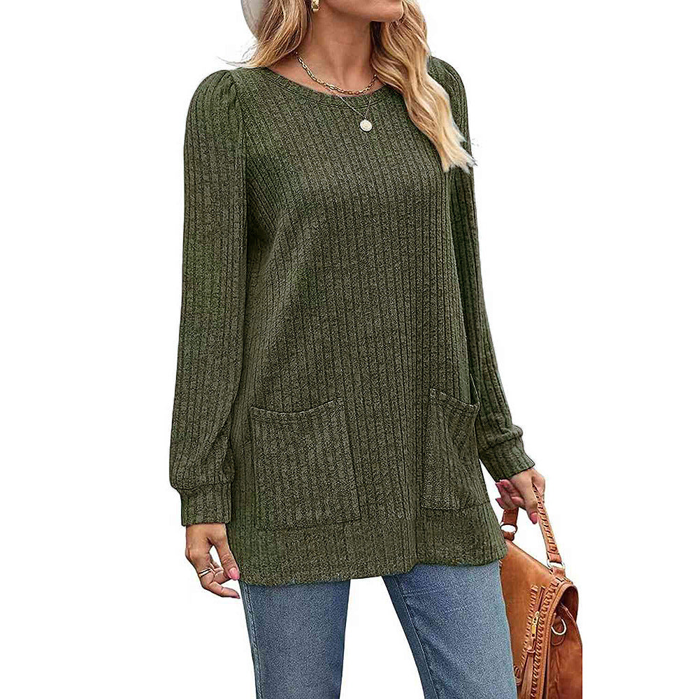 WW |  Herbst und Winter neue halblange Pullover Kleid Frau