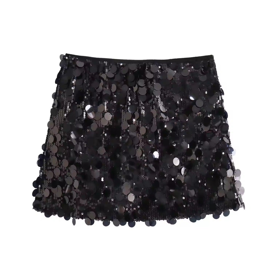 W&W Mode | Silberner Pailletten Minirock