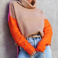Wunderschöner Farbblock-Pullover