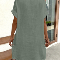 WW | Schick Casual Stil Leinenkleid