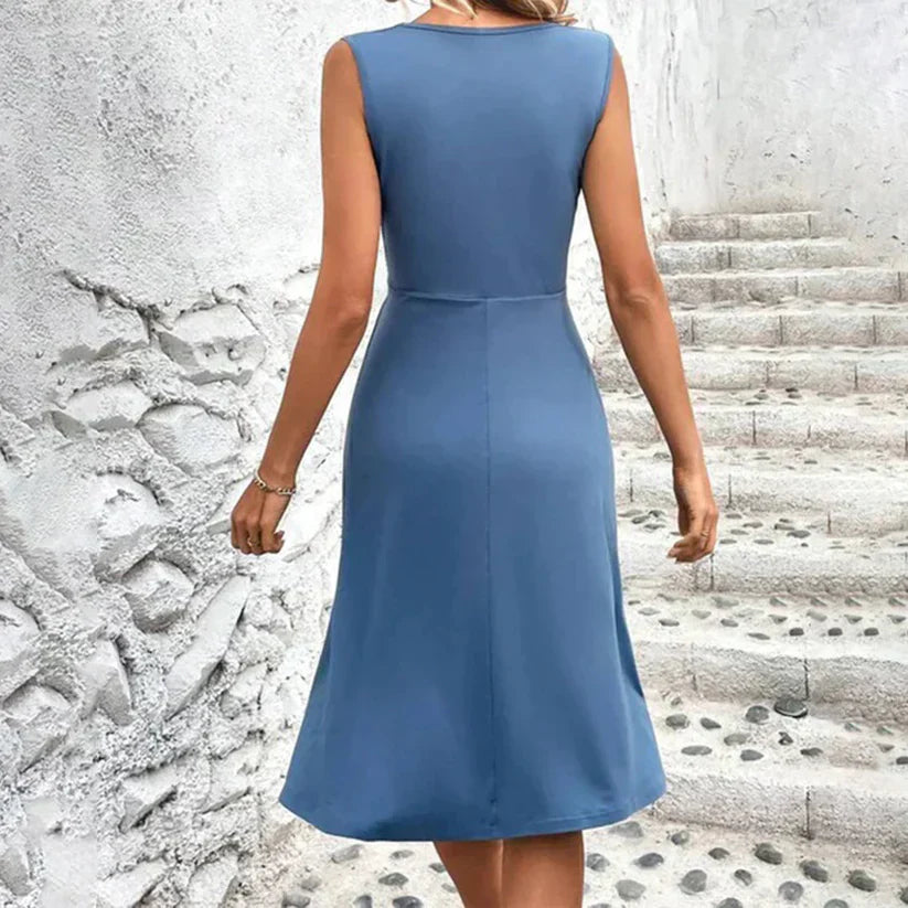 WW | Damen Knielanges Sommerkleid Midi