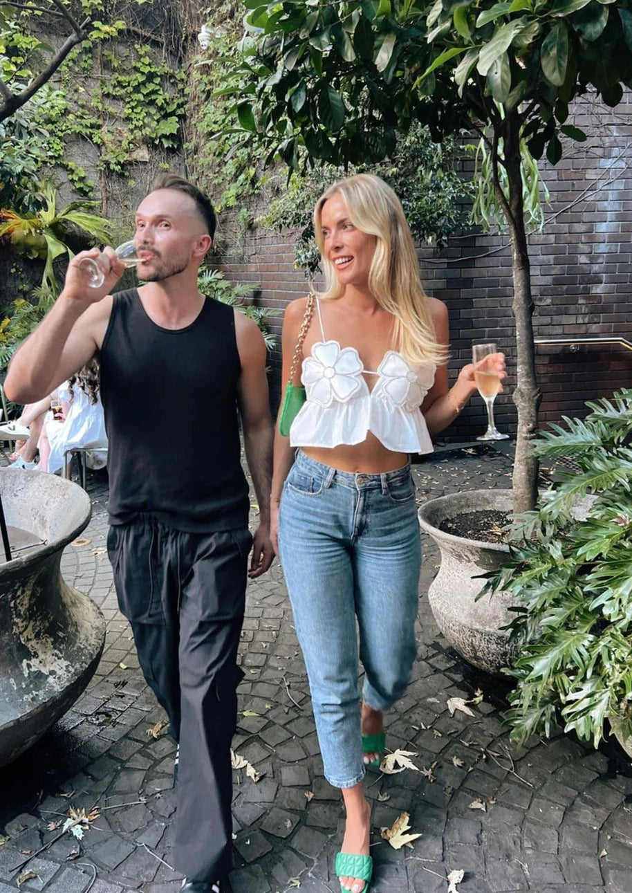 WW | Strassverziertes Crop-Top Für Frauen