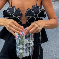 WW | Strassverziertes Crop-Top Für Frauen