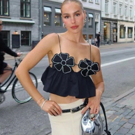 WW | Strassverziertes Crop-Top Für Frauen