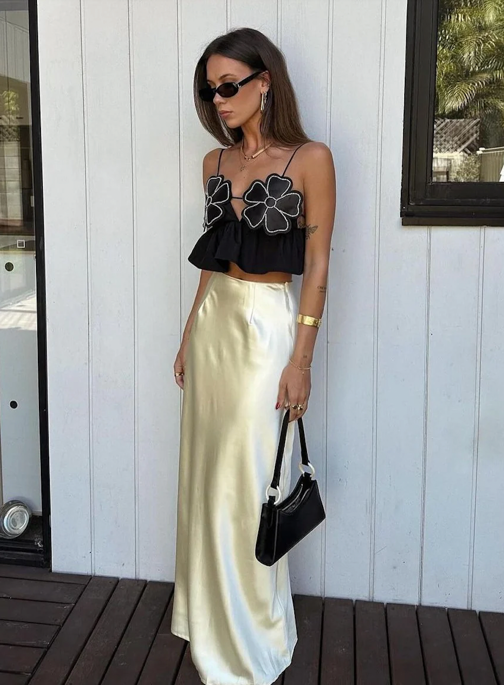 WW | Strassverziertes Crop-Top Für Frauen